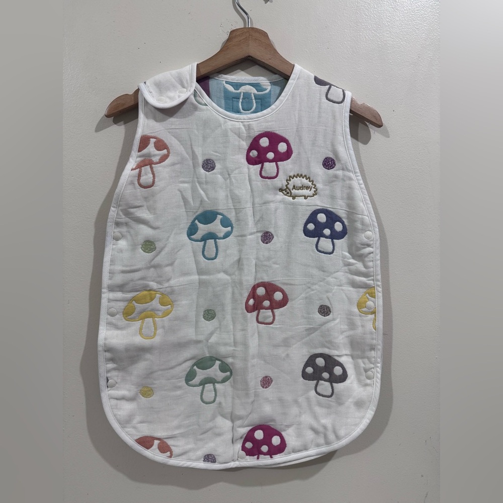 aden + anais Multicolor Mushroom Print Kids Bib